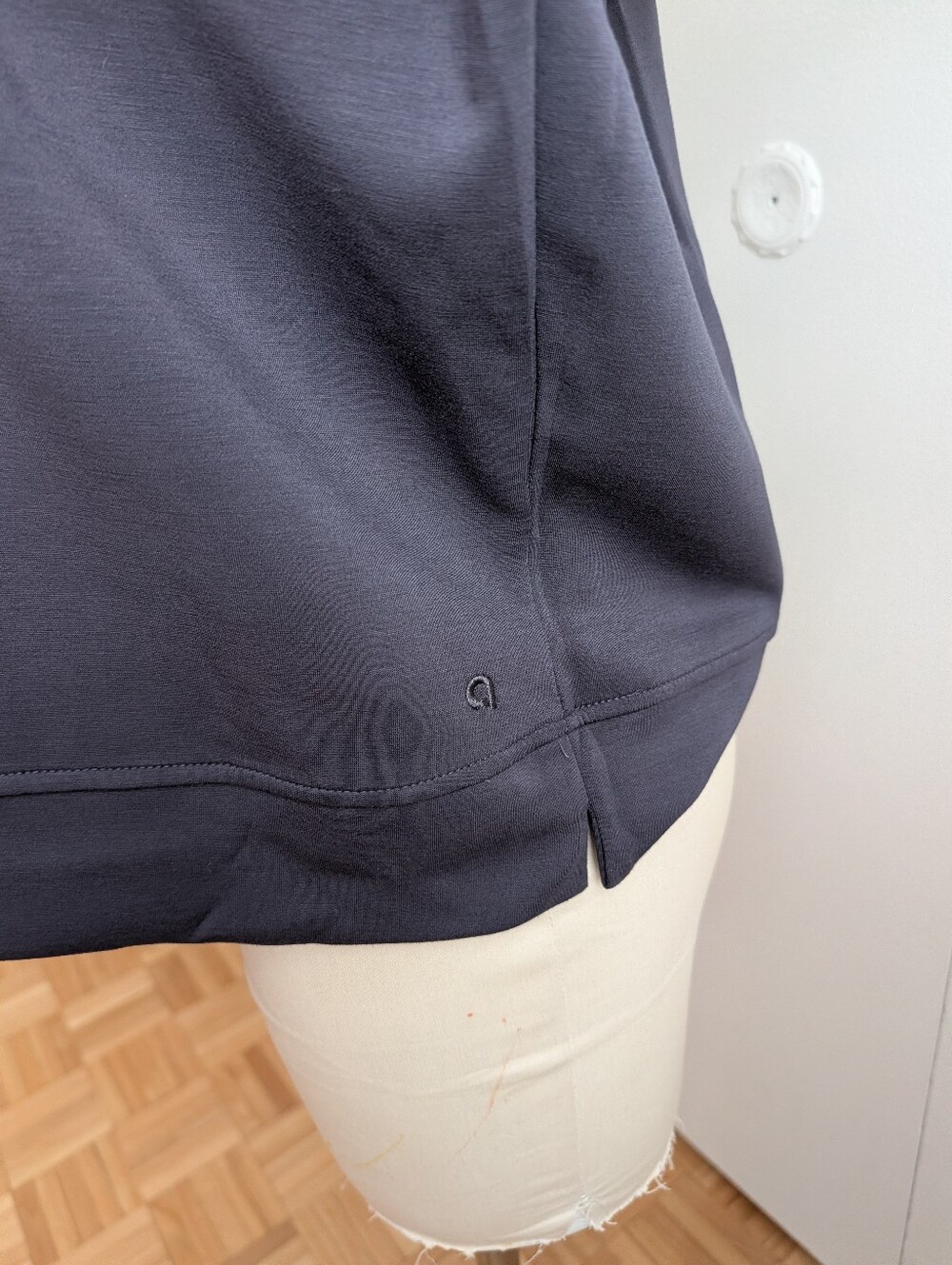 Women's Crewneck Sweater - Steel Blue - Picture 2 of 5